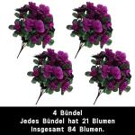 Kunstblüten 84 PCS Künstliche Blumen Gefälschte mit Langem Stiel für Florale Arrangements Faux Blume für DIY Hochzeit Party Mittelstücke Haus Büro Dekoration 0511