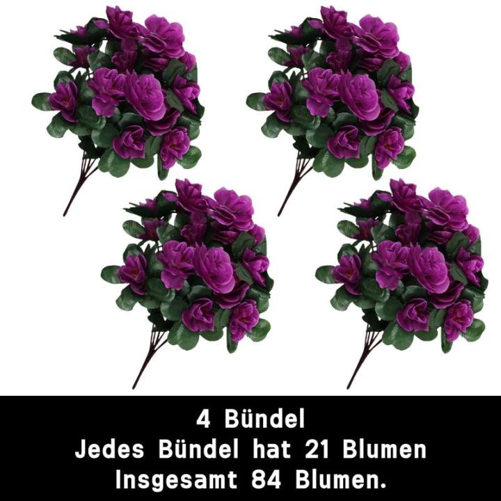 Kunstblüten 84 PCS Künstliche Blumen Gefälschte mit Langem Stiel für Florale Arrangements Faux Blume für DIY Hochzeit Party Mittelstücke Haus Büro Dekoration 0511