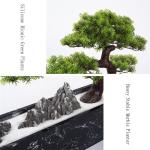 Künstlicher Bonsai-Baum Künstlicher Bonsai-Baum, Innendekoration, grüne Simulation, Willkommenskiefer, Bonsai-Baum, Büro, Wohnzimmer, Desktop-Dekoration, gefälschter Baum, Mar