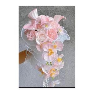 Hochzeitsstrauß for die Braut mit künstlichen Blumen, frischer und süßer Simulationsstrauß, Dekoration, Anleitung for künstliche Blumen, Blumenplatzierung, Foto-Requisiten, H