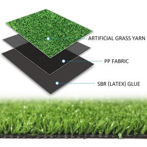 Kunstrasen Kunstrasen mit 35 cm Florhöhe 17 x 6 m (132 m²) realistische und Dicke synthetische Kunstrasenmatte für Gartenlandschaften im Innen- und Außenbereich