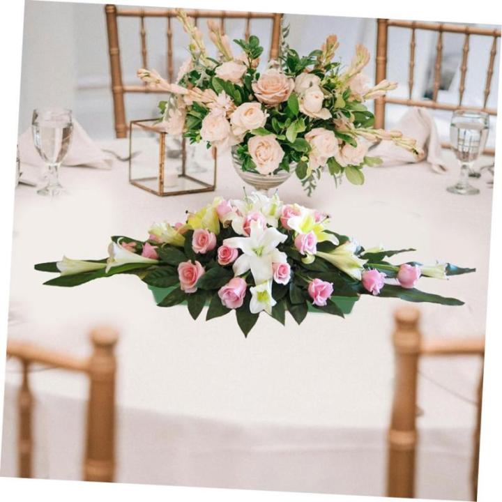 12 Stück Kunststoff-designschale, Rechteckige Kunststoff-blumenarrangement-Basis Für Tafelaufsatz, Dekoration Für Frische Und Künstliche Blumen, Hochzeiten Und Veranstaltungen