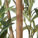 Kunstmatige olijfboom, 120 cm, grote kunstplant met natuurlijke houten stam en vruchten, kunstmatige olijfboom in pot, voor huis, slaapkamer, kantoor, tuin, decoratie (2 stuks)