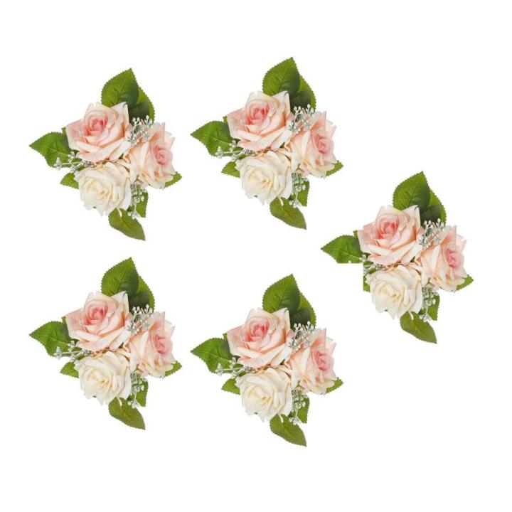 Künstliche Rosenhalter, Blumendekoration, Hochzeitsblumenarrangement für Party, Tischdekoration, 5 Stück