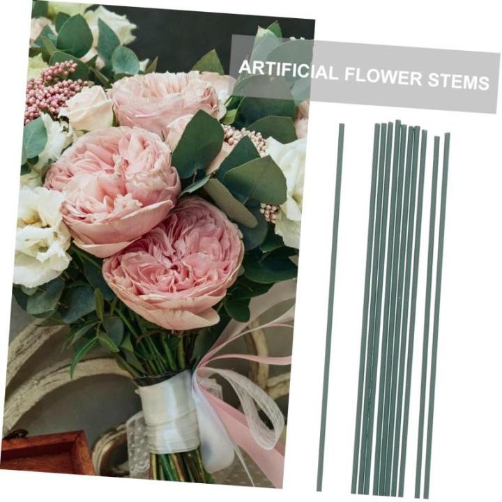 3 Sätze Blütenstiel Kunstblumen Gesteck Stielkasserolle Blumenversorgung Künstliche Blumenstange Blumenstab Für Party Gefälschte Blumenunterstützung Eisendraht Green 11 Stüc