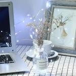 Lichtslingers Koperdraad 20M 200 LED Kerstverlichting Waterdicht 8 Modi Lichtgevende Kettingen Buiten Kerstboom Decoratie Tuin Thuis Feest Bruiloft, Koel Wit