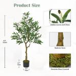 120 cm, olijfboom, kunstplant, grote , nep plastic planten in pot, kunstboom, als echt voor woondecoratie, kamerdecoratie, slaapkamerdecoratie