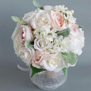 Hochzeitsstrauß for die Braut mit künstlichen Blumen, Champagner-Simulationsblumen, Dekorationszubehör for die Hochzeits- und Verlobungszeremonie, künstlicher Blumenstrauß aus