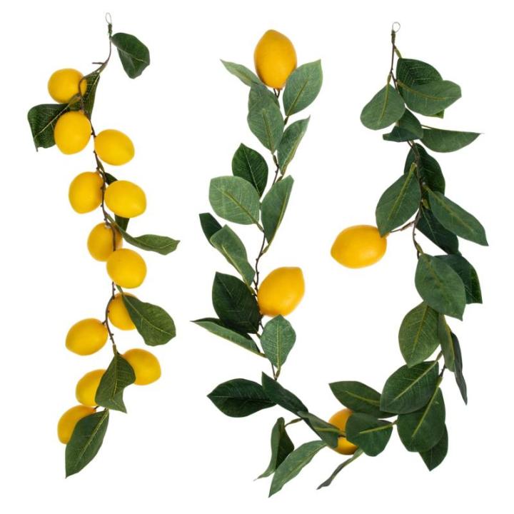 10 STK Simulation Zitronenrattan Künstliche Zitronenrankengirlande Obstdekor Künstliche Fruchtgirlande Blumenverzierungen Künstliche Girlande Szene Kunstpflanze Yellow Plastik