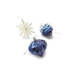 Set van 29 - kerstversiering blauw zilver wit om op te hangen - kunststof kerstboomversiering