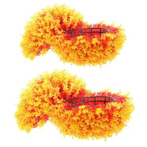 2st Eukalyptus-grasball Künstliche Pflanzen Für Den Innenbereich Künstliche Eukalyptusblätter Lavendel Formschnitt Ball Faux-laubkugeln Künstliche Zimmerpflanzen Orange Plasti
