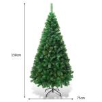 Kunstkerstboom, dennenboom met metalen standaard, pvc-naalden, kunstboom, ideaal voor thuis, kantoor, winkels en hotels, groen