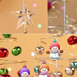 Gepersonaliseerde sneeuwpop familie kerstboom familienaam kerstboom familienaam kerstboom familie kerstboom familie kerstdecoratie cadeau, stijl 7-3