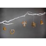 Kerstboom sieraden - stro hanger - 30-delige set - kerstboomhanger van natuurlijk materiaal