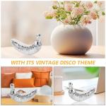 Disco-Banane Foto Netz Home Obstfigur Cool Disco-Party-Ornament innerspace The Office geschebke weihnachtskrippe tablez Disco-Frucht-Requisite Spiegel-Disco-Dekoration Glas Silver