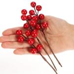 50 x strooidecoratie, decoratieve takken met bessen, decoratieve takken om te strooien als knutselbenodigdheden, verfraait geschenken en potpourris (50 stuks, weinig bessen)