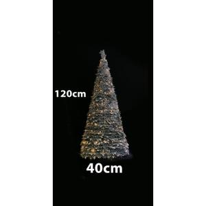 Künstlicher Weihnachtsbaum, beschneite Tanne mit Beleuchtung, Pop-Up 120-300cm (210cm)