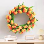 12 stuks latex kunsttulpen - nep-tulpen, , nep-tulpen, bloem met natuurlijke touch voor thuis, kantoor, bruiloftsdecoratie (rood en geel)