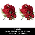 Kunstbloemen decoratieve kunstbloemen met stelen voor doe-het-zelf bruiloft, bruidsboeket, babydouche, bloemstuk, tafeldecoratie, woondecoraties 1015