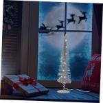 1stk Leuchtender Weihnachtsbaum Mikrolandschaft Krippendekor Led-Mini-Weihnachtsbaum Weihnachtsbaum-Desktop-Ornament Künstlicher Mini-Weihnachtsbaum Schmiedeeisen Silver