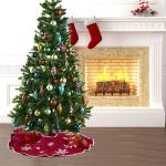 75 cm kerstboomrok rood jute kerstboomtapijt ornamenten decoratie voor Kerstmis