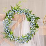 Kunstmatige gypsophila, 52 cm, 10 stuks kunstgypsophila, blauw en wit, voor thuis, kantoor, bruiloftsdecoratie, boeketten, bloemenarrangement
