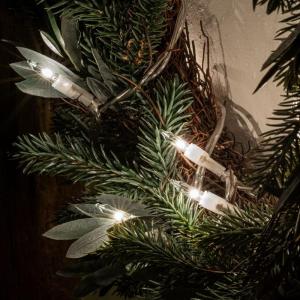 831184 Lichtsnoer voor , 10 lampjes, 1,35 m, mini-lichtketting met stekker, met reservelampjes, lichtketting, raamdecoratie met heldere warme reservelampen, voor de klassieke denne