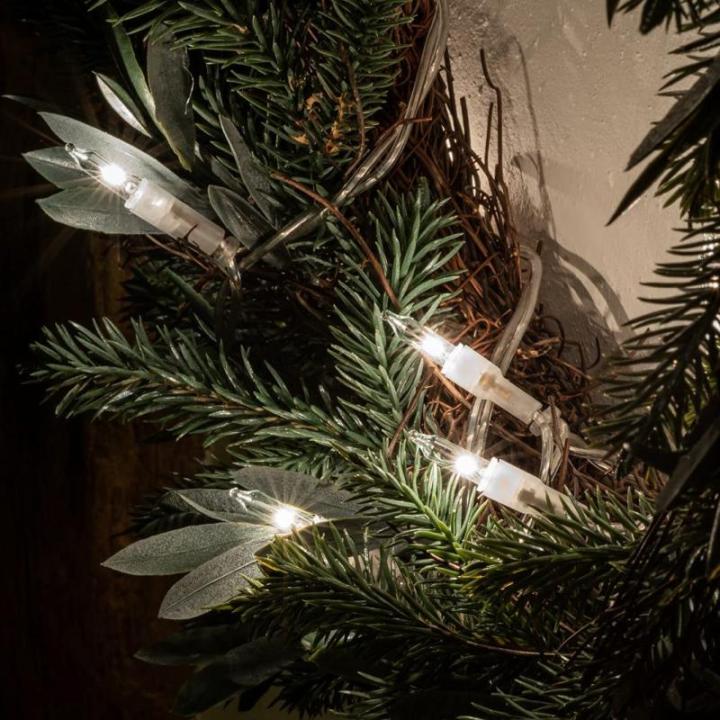 831184 Lichtsnoer voor , 10 lampjes, 1,35 m, mini-lichtketting met stekker, met reservelampjes, lichtketting, raamdecoratie met heldere warme reservelampen, voor de klassieke denne