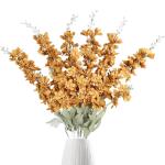 Delphinium 6 stuks ridderspoor zijden bloemen 85 cm lange steel bloemen voor thuis, bruiloft, kantoor, feest, arrangement decoratie (guldenroede)