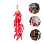 2 Sätze Simulierte Hängende Knoblauchspieße Wohnraumdeko Ladeneinrichtung Paprika Dekoration Gefälschte Hängende Pfeffergirlande Pfeffer Für Bauernhausdekor Schaum Rot 5 Stü