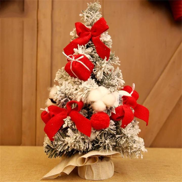30 cm, 40 cm, 50 cm Mini-Weihnachtsbaum mit Beflockung, Weihnachtsbaum für den Schreibtisch, Verpackungsmaterialpaket DIY handgefertigter Weihnachtsbaum für Zuhause, modi，B-30c