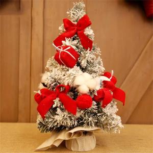 30 cm, 40 cm, 50 cm Mini-Weihnachtsbaum mit Beflockung, Weihnachtsbaum für den Schreibtisch, Verpackungsmaterialpaket DIY handgefertigter Weihnachtsbaum für Zuhause, modi，A-50c