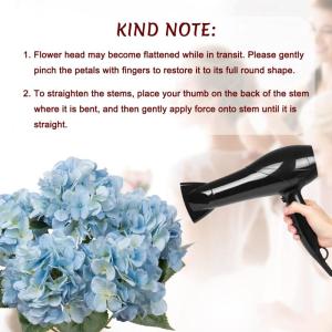 Grote hortensia, kunstbloemen, hortensia, kunstbloemen als echt, plastic hortensia, kunstmatige hortensia voor badkamer, woonkamer, decoratie, woondecoratie, bloemstuk, blauw
