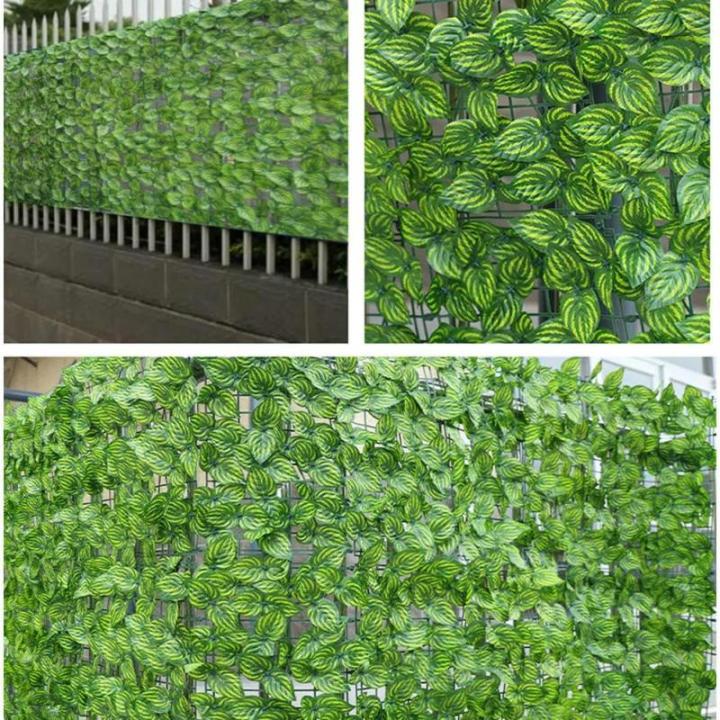 Kunstgroen blad privacy hek panelen voor huis tuin tuin balkon decoratie buiten nep planten klimop heg muur 50 x 300 cm