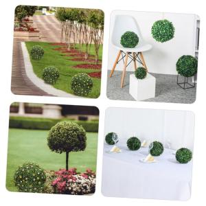 Blumenarrangement Blumenhalter Kugelkäfig aus Buchsbaum Blumenständer künstliche blüten Artificial Grasarrangement Kugelständer Halter für künstliches Grün Plastik Green