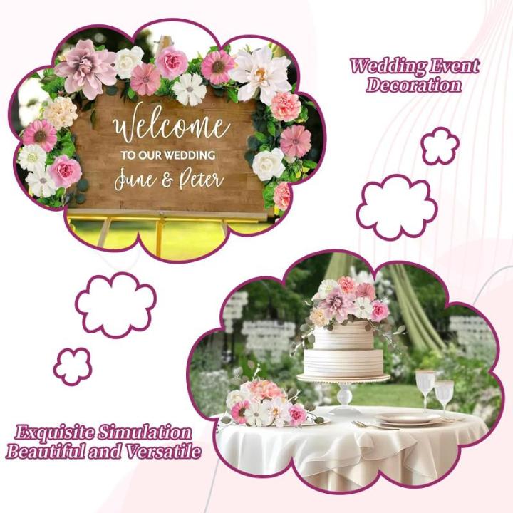 30 stuks kunstbloemen om te knutselen, 5 kleuren bloemen om te knutselen, 4 ~ 8 cm stoffen bloemen, mini-decoratie, kunstbloemen, decoratie voor doe-het-zelf knutselen, scrapbookin