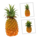 3St simulierte Ananas-Ornamente Ananas Pflanzer Ananas-Modell Ananas Attrappe für Schaufenster Kunst Ananas für Hausdekoration Wassertisch Spielzeug Modell mit künstlicher Anana