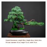 Künstlicher Bonsai-Baum Künstliche Bonsai-Kunstkiefer und schwarze Keramiktöpfe, künstliche Topfpflanze, Schreibtisch-Display, gefälschter Baum, Topfornamente for Badezimmer, 