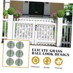 6 stuks bloemstuk ballen vormen cirkels groen balframe van imitatie kogelkooi planten kunstmatige plantenbolframe groen decor plastic bladeren boeket 3D