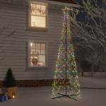 Mobili Weihnachtsbaum mit farbigem Kegel, 500 LEDs, 100 x 300 cm, Weihnachtsdekoration, Weihnachtsbaum, künstlicher Weihnachtsbaum, dünner Ständer