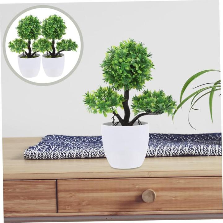 6 STK simulierte Topfpflanze künstlicher Bonsai falsche Pflanzenverzierung kunstpflanze kunstplflanze künstliche Pflanzen Dekor Pflanzen für Schlafzimmer Haustürpflanzen in Tö