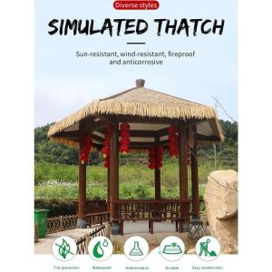 PE Simulatie Thatch Tile Roof Plastic Bont Gras Kunstmatige Straw PVC Fake Thatch Farm Winery Houten House Gazebo voor Hawaiian Feel Bar Zeaside Man Made Thatch,4 stuks (Kleur: Gee