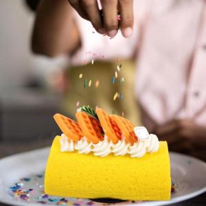 Fake Kuchen künstliche Kuchen 4 Stücke Künstliche Simulation Kuchen Dessert Lebensmittel Modell Zu Hause Inszenierung Handwerk Fotografie Requisiten Realistisches Essen(A)