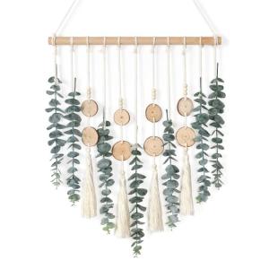 Kunstmatige hangplanten, eucalyptus, bladeren, kunstmatige planten, eucalyptus, takken, voor tuin, binnen, buiten, hangplant, kunstdecoratie, woonkamer, slaapkamer, groen en