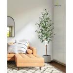 180cm künstliche Olivenbaum, nur für den Innenbereich mit lebendigem Stamm, verstellbarem Zweig und prallen Oliven, deko für Büro, Laden, Wohnung und Party