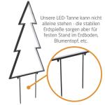 LED-Baum 240 LEDs, 65,5 cm hoch, mit Bodenstecker, Tannenbaum Outdoor M