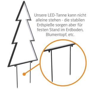 LED-Baum 240 LEDs, 65,5 cm hoch, mit Bodenstecker, Tannenbaum Outdoor M