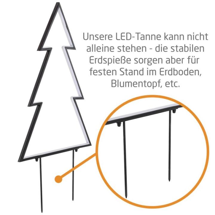 LED-Baum 240 LEDs, 65,5 cm hoch, mit Bodenstecker, Tannenbaum Outdoor M