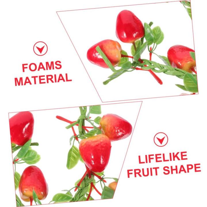 Simulierte Erdbeeren Obst Künstliche Erdbeeren Rankensimulation Künstliche Erdbeeren Künstliche Lebensechte Erdbeeren Heimdekoration Lebendige Gefälschte Erdbeeren
