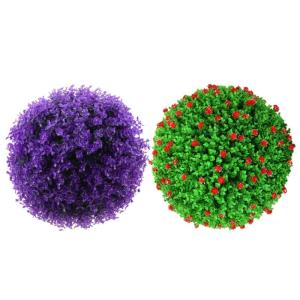2st Dekorative Grasbälle Für Den Garten Simulation Grasball Künstliche Pflanzen Für Den Innenbereich Künstliche Formschnittkugel Eukalyptus-Topiary-Kugel Topiary-Kugeln Plasti